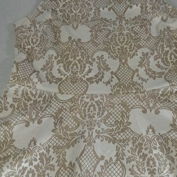 APP 9 Women's Size M Cream Blouse with floral desi - Picture 6 of 12